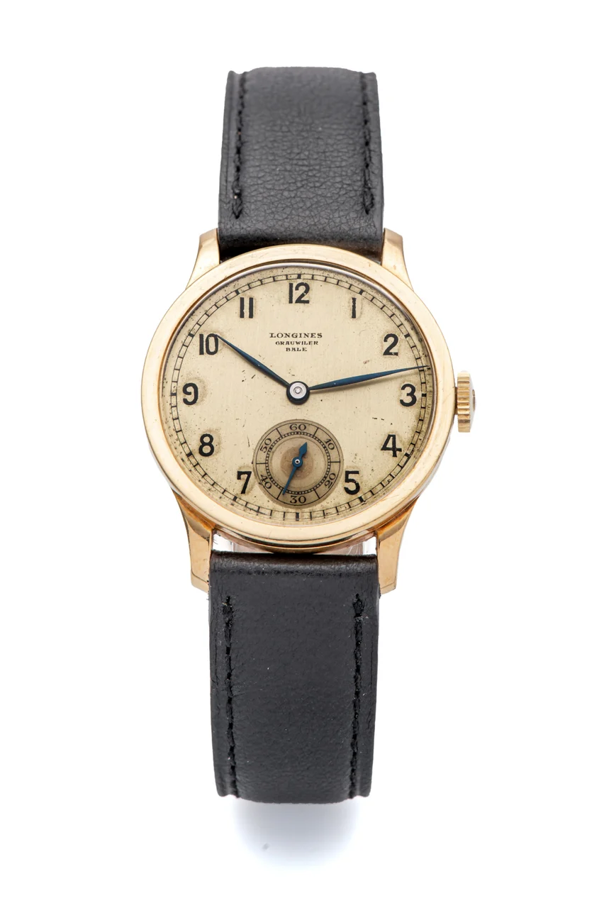 Longines for Grauwiler Ref. 3496, Art Deco, calibre 27.0; 18K yellow gold kol saati