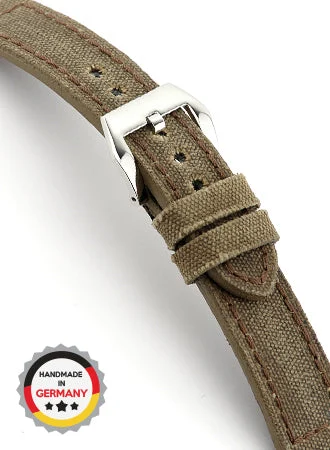 RIOS Vintage Leather Maryland - Mocha - Vintage Canvas 18607/RI kol saati