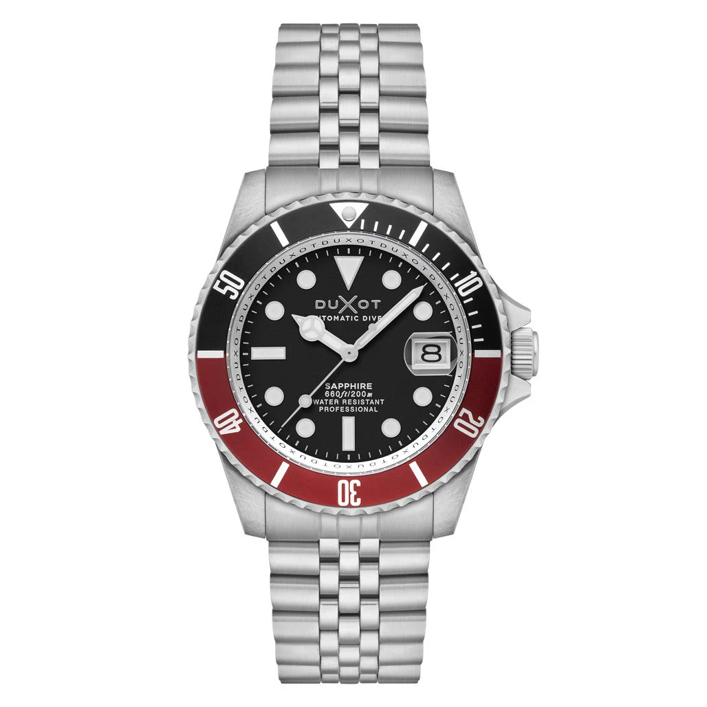 Duxot Atlantica Automatic Dive Watch with Jade Black Dial #DX-2057-88 kol saati