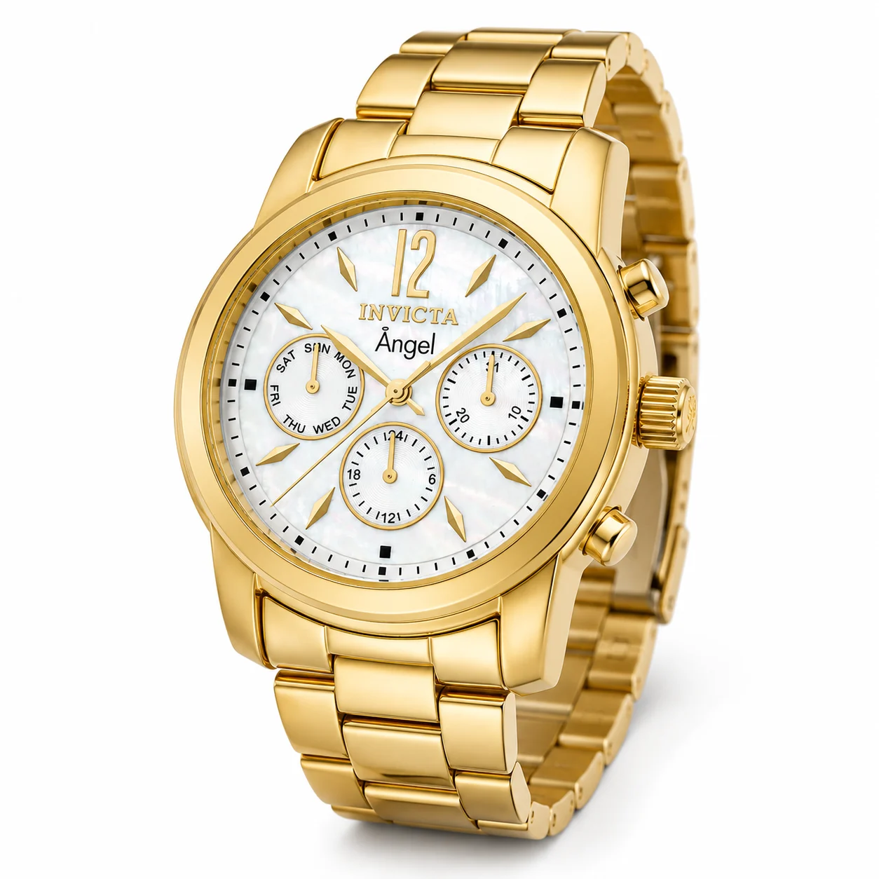 Invicta Angel Watch w/ Mother of Pearl Dial - 38mm, Gold (ZG-0465) 38 mm kol saati