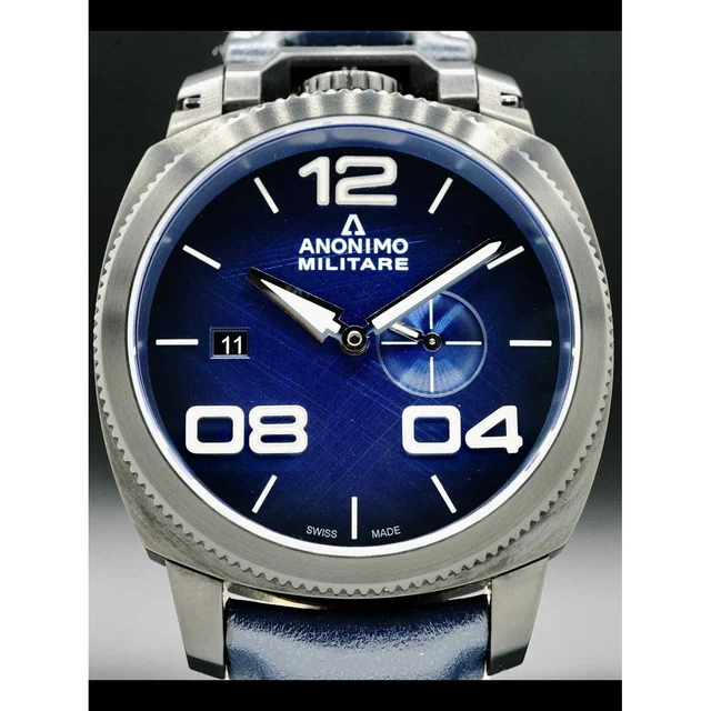 Anonimo Militare Automatic Steel DLC Blue Dial AM-1020.02.003.A03 210000033901 kol saati