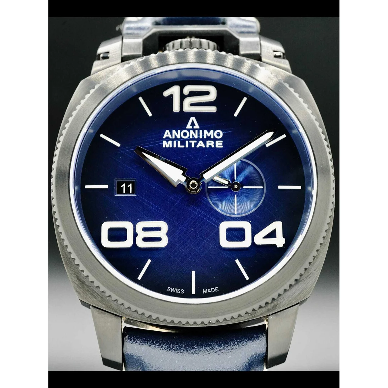 Anonimo Militare Automatic Steel DLC Blue Dial AM-1020.02.003.A03 210000033901 43.4 mm kol saati