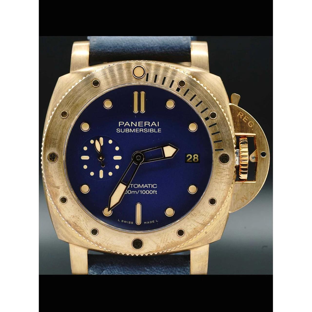 Panerai Submersible Bronzo Blu Abisso PAM01074 210000016374 42 mm kol saati