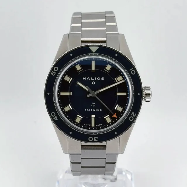 Halios Fairwind Bathyal Blue 39mm Swiss Automatic Sapphire Bezel Fu kol saati