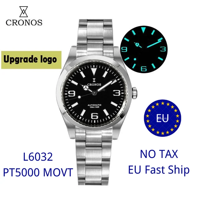 Cronos Watch Store warehouse★Cronos 36mm Explore PT5000 Automatic Watch L6032 克诺时-L6032-PT