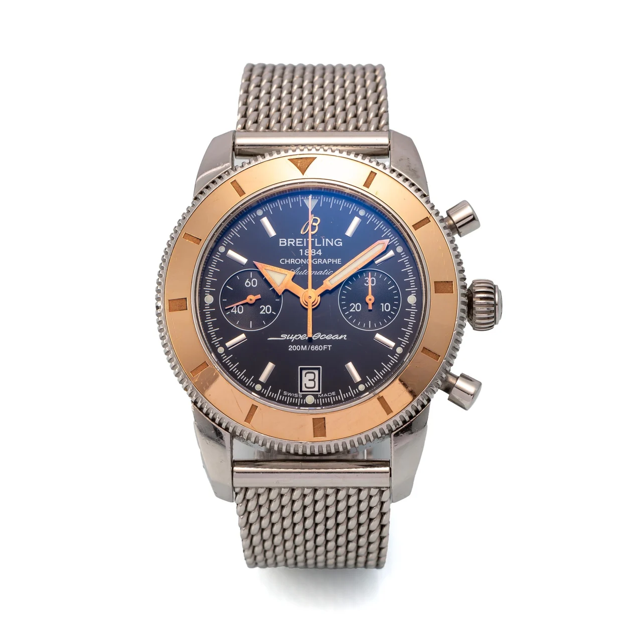 Ref. U23370 Super Ocean Heritage Chronograph Ii, Stainless Steel And Pink Gold kol saati