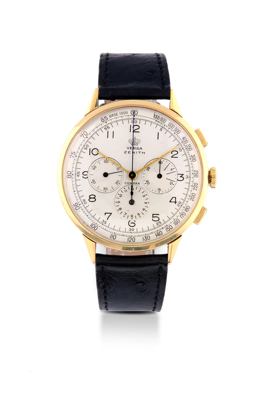 Zenith Compax, Retailed By Verga, Oversize 12526 46 mm kol saati