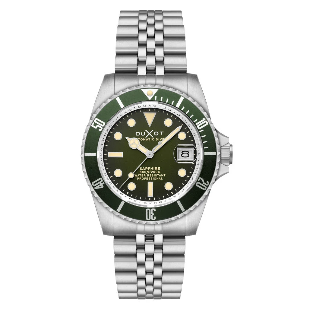 Duxot Atlantica Automatic Dive Watch with Hunter Green Dial #DX-2057-DD kol saati