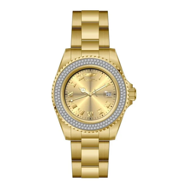 Invicta Elite Diamond Watch - 40mm, Gold (51152) kol saati