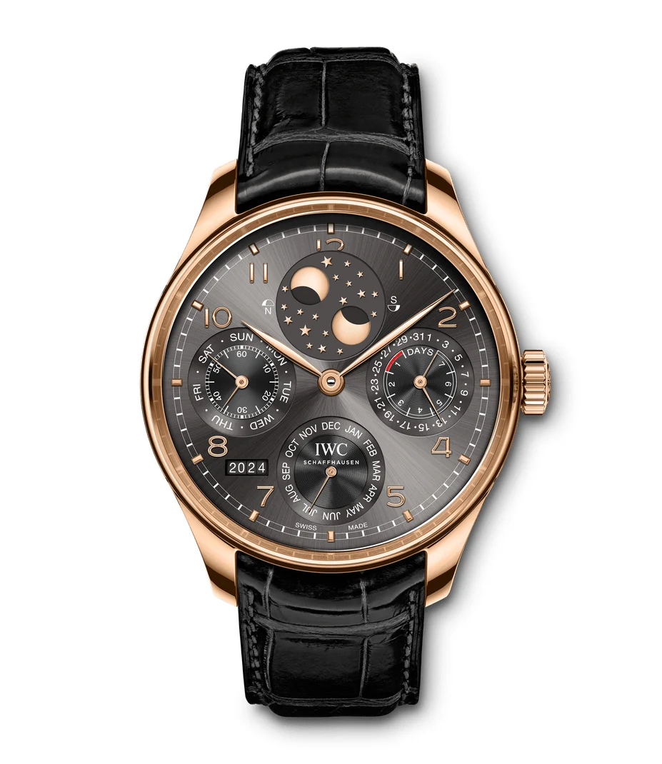 IWC IWC REF. IW503404 PORTUGIESER PERPETUAL CALENDAR DOUBLE MOON RED GOLD kol saati