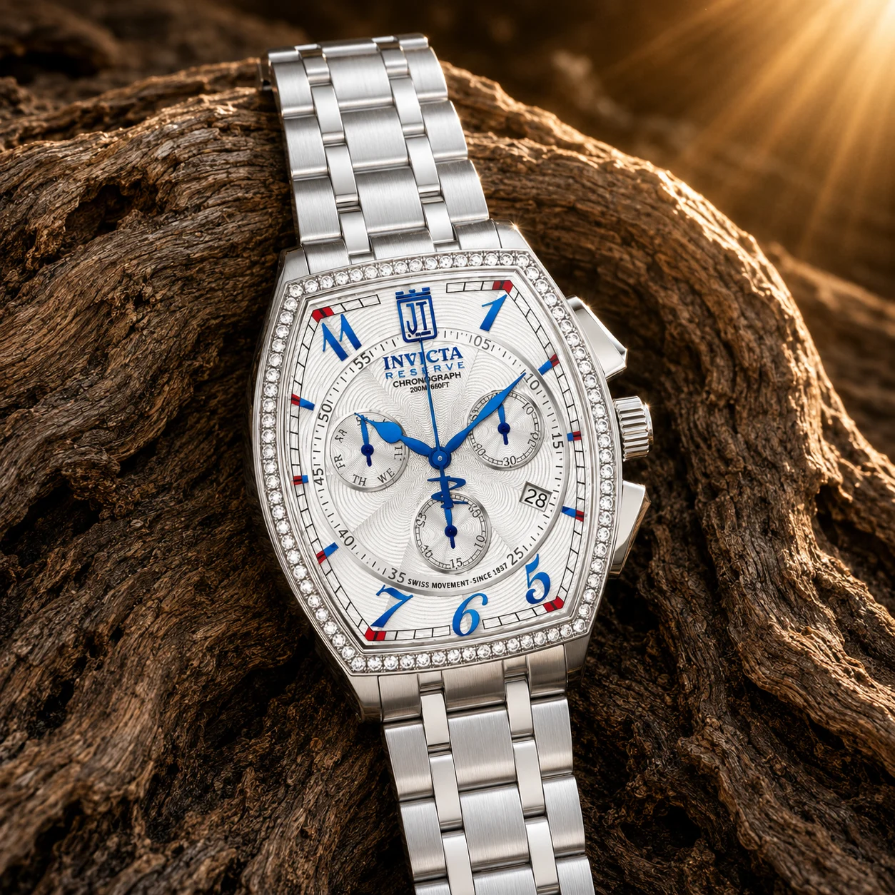 Invicta Elyx 1.2 CT LG Diamond Watch - 43mm, Steel (51300) 43 mm kol saati