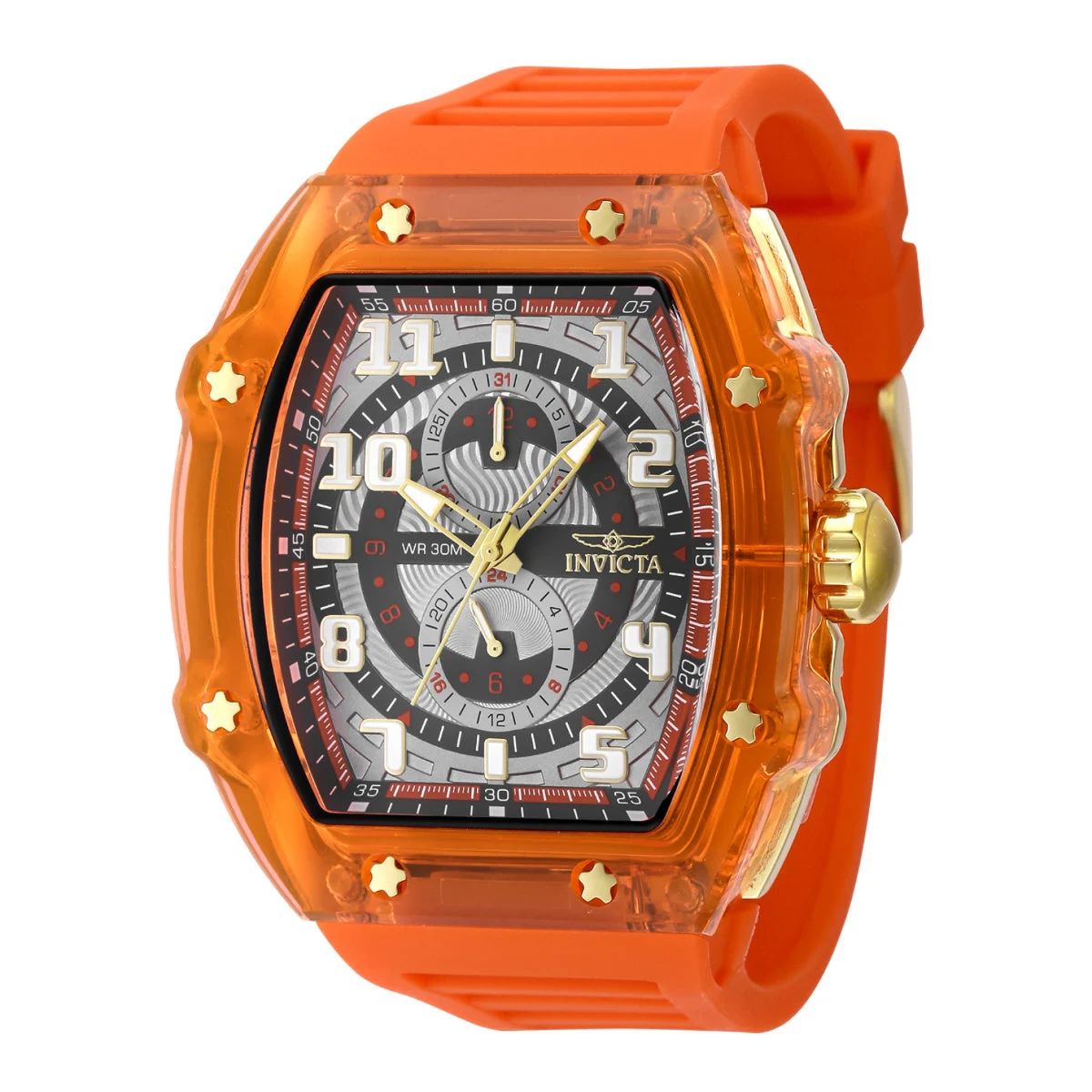 Invicta Racing Cyclone Watch - 48.5mm. Orange (48711) 48.5 mm kol saati