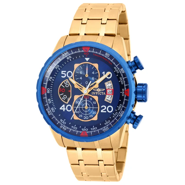 Invicta Aviator X Altium Watch - 48mm, Gold (19173) kol saati