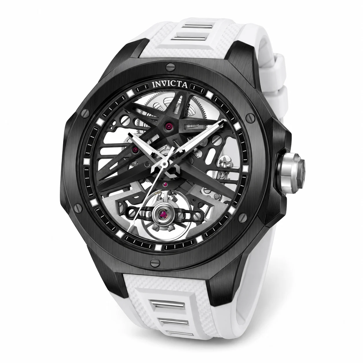 Invicta Celestial Automatic Watch - 43mm, White with Interchangeable Strap (70104) 43 mm kol saati