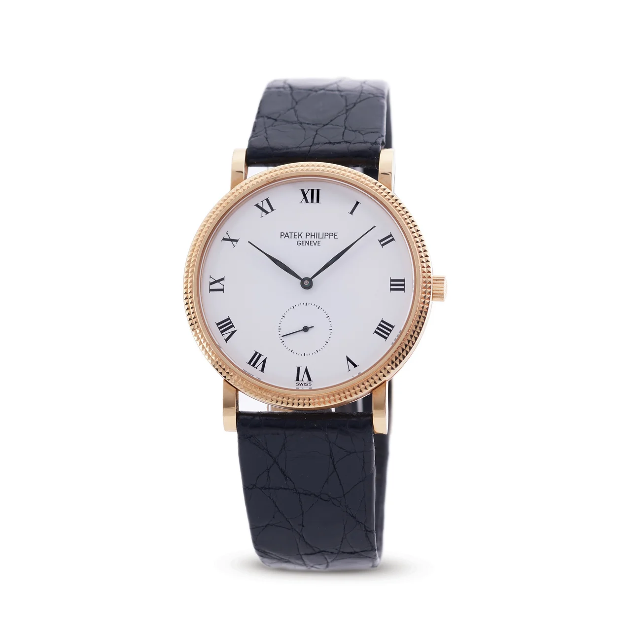 Patek Philippe PATEK PHILIPPE, REF. 3919R, CALATRAVA, PORCELAIN DIAL, 18K PINK GOLD kol saati