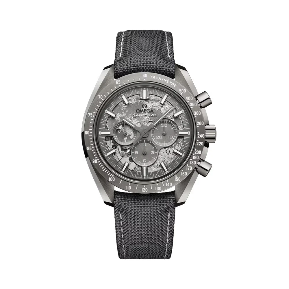 OMEGA Speedmaster Grey Side of the Moon Grey Ceramic 44.25mm - Grey on Fabric Strap O31092445006001 kol saati