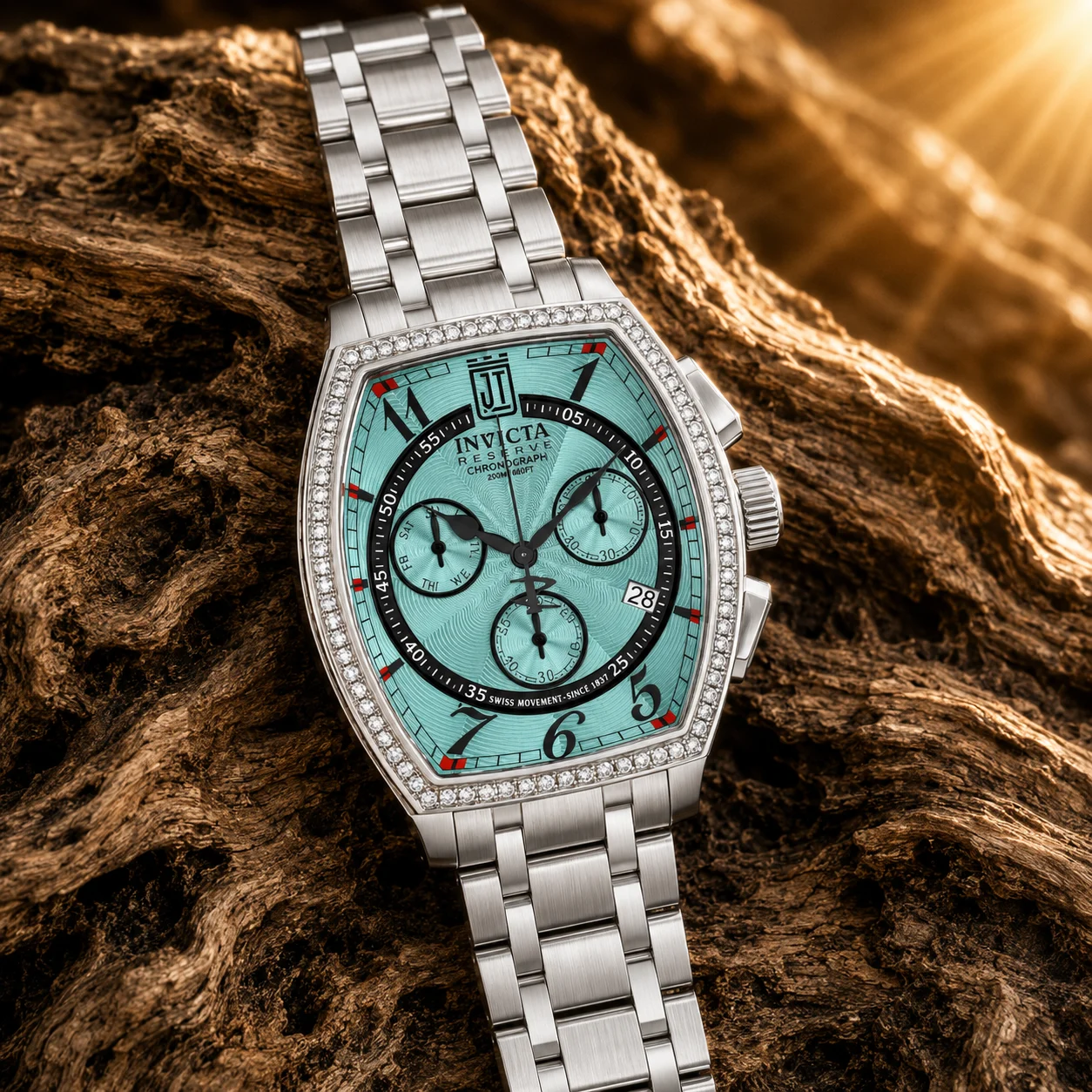 Invicta Elyx 1.2 CT LG Diamond Watch - 43mm, Steel (51301) 43 mm kol saati