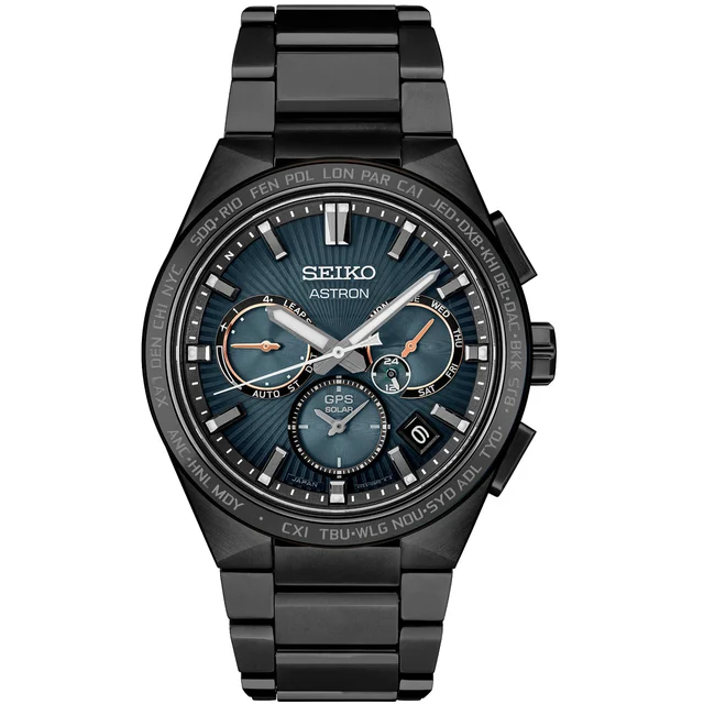 Seiko Astron GPS Solar Dual Time Titanium Green Dial SSH127 kol saati
