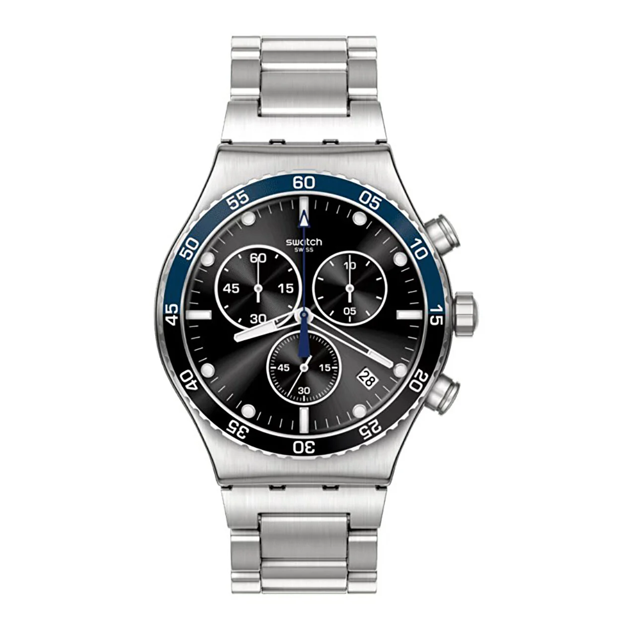 Swatch Dark Blue Irony YVS507G 43 mm kol saati