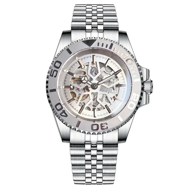 Tandorio Hollow Yacht Watch 20bar Skeleton Diver 40mm TD166 Sapphire Glass back 14:1000059