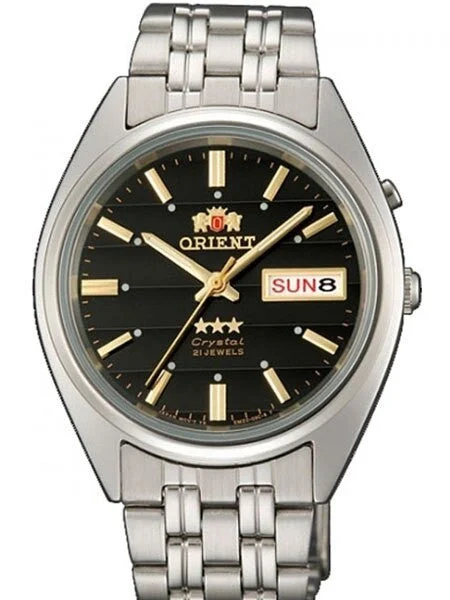 Orient Automatic Watch with Black Dial, Day-Date and SS Bracelet #EM0401PB kol saati