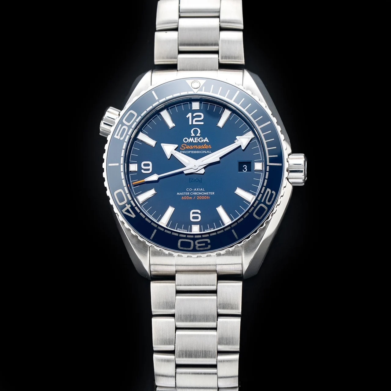 OMEGA Seamaster Planet Ocean 600M Blue 215.30.44.21.03.001 210009N33014 43.5 mm kol saati