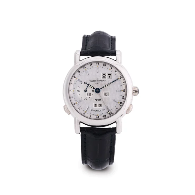 Ulysse Nardin ULYSSE NARDIN, REF. 329-80, PERPETUAL CALENDAR-GMT CHRONOMETER, PLATINUM kol