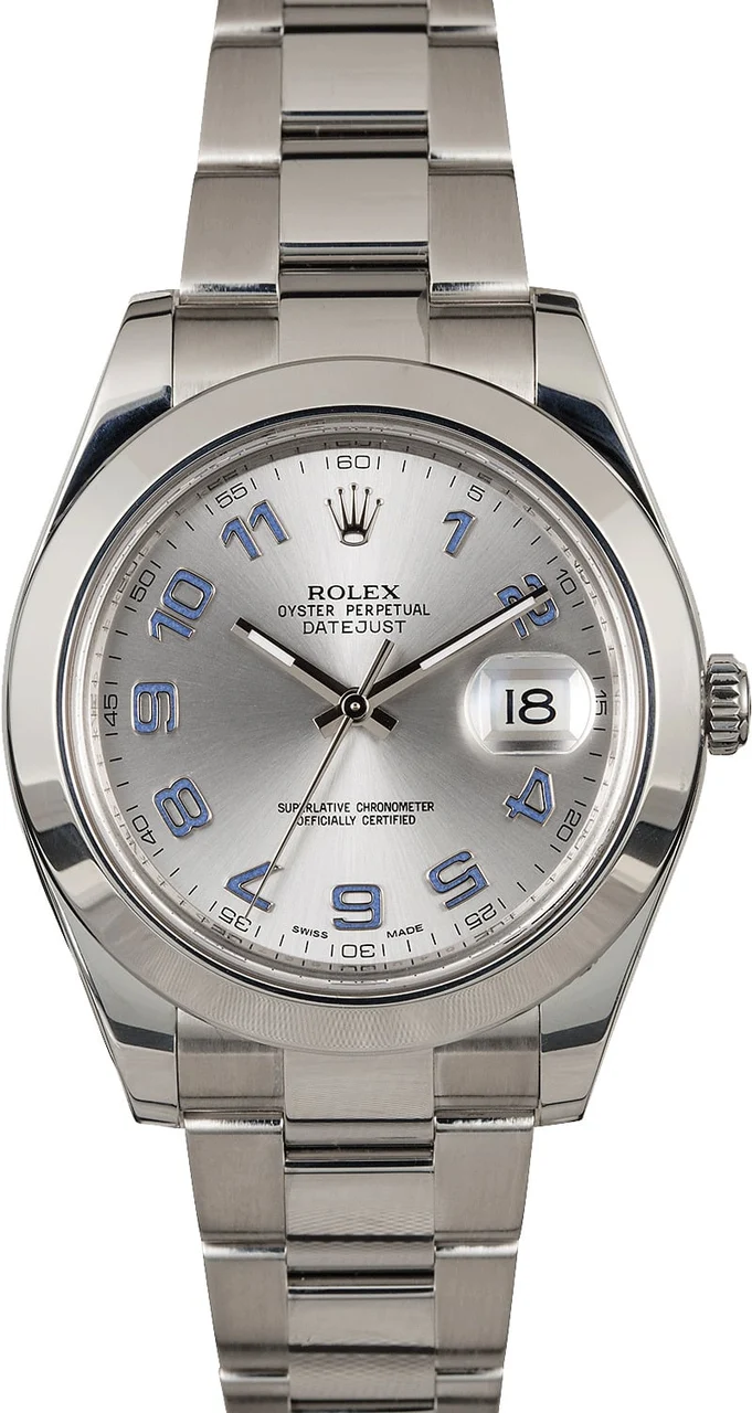 Rolex Datejust II Ref 116300 Rhodium Arabic Dial 116300RBLAO 41 mm kol saati