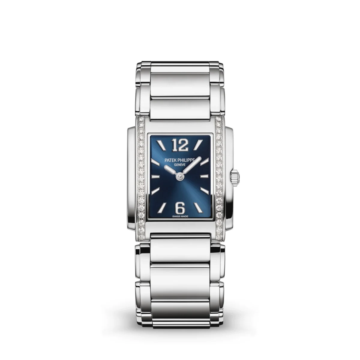Patek Philippe Blue Dial Steel Brace Patek Philippe 7300-1200A-011 Twenty~4 Blue Dial Steel Brace 30 mm kol saati