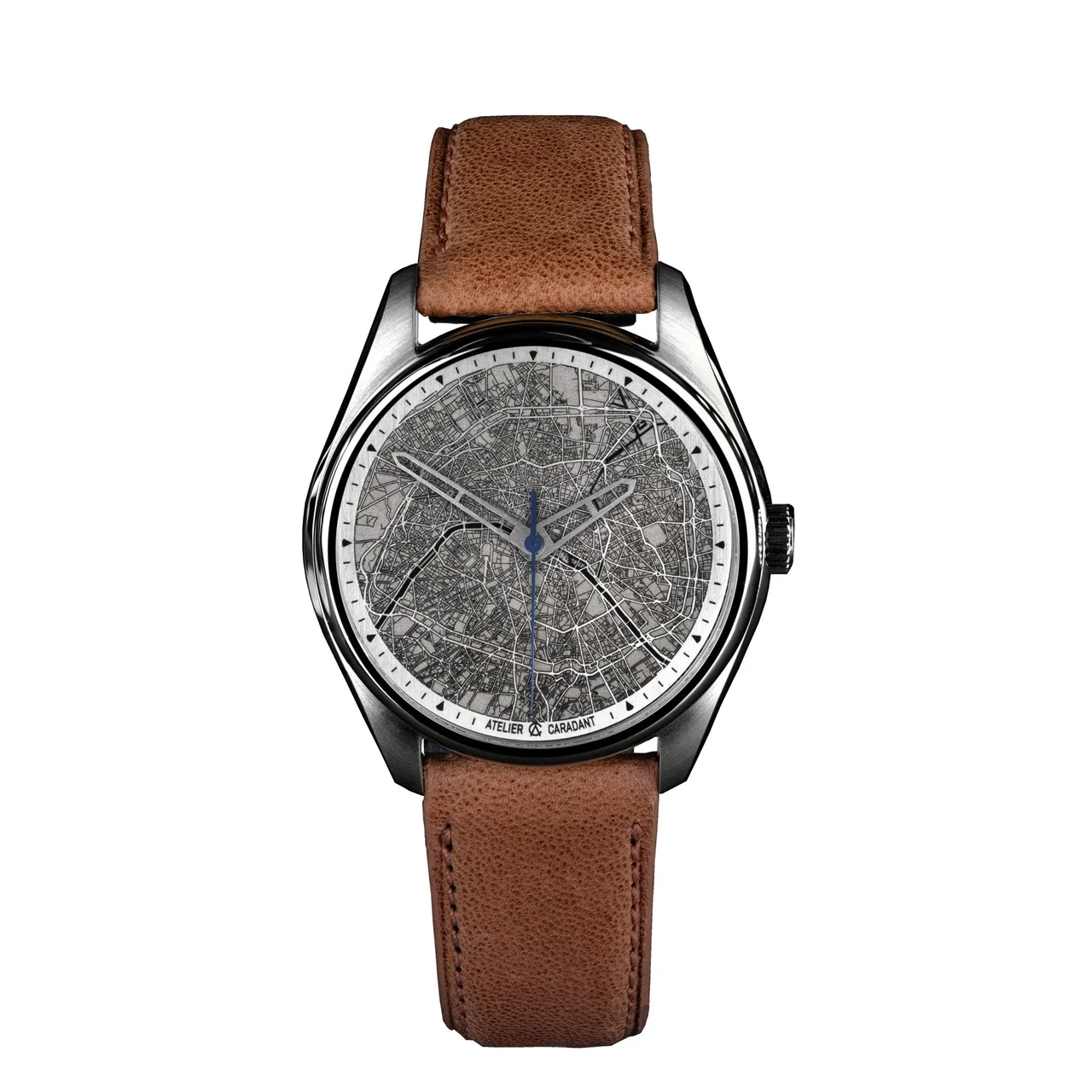 Atelier Caradant Paris Acier Seconde bleue 39 mm kol saati