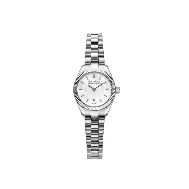 Default Petit Soleil Round Uhr Silber Weiß PH-W-1181 kol saati