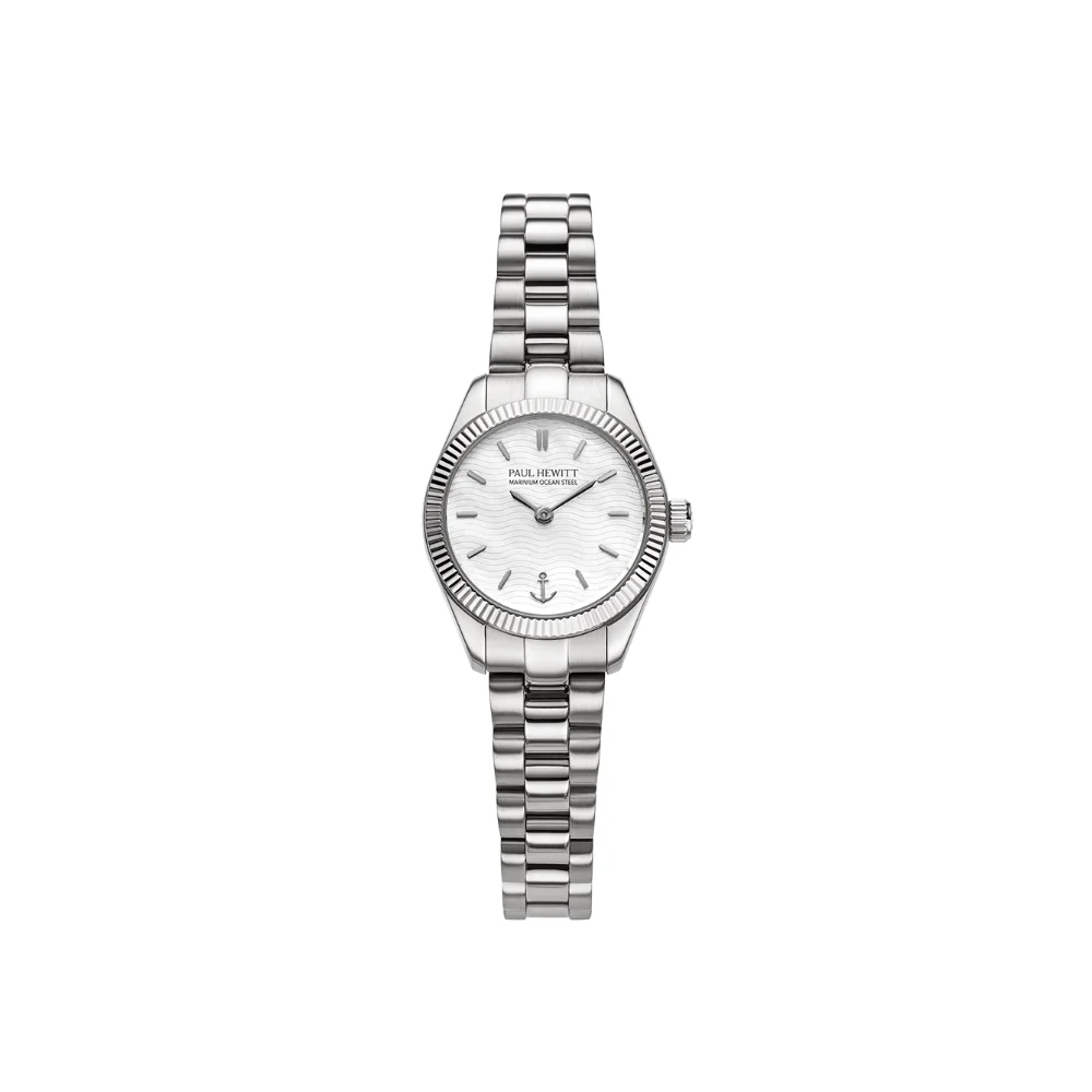 Default Petit Soleil Round Uhr Silber Weiß PH-W-1181 kol saati