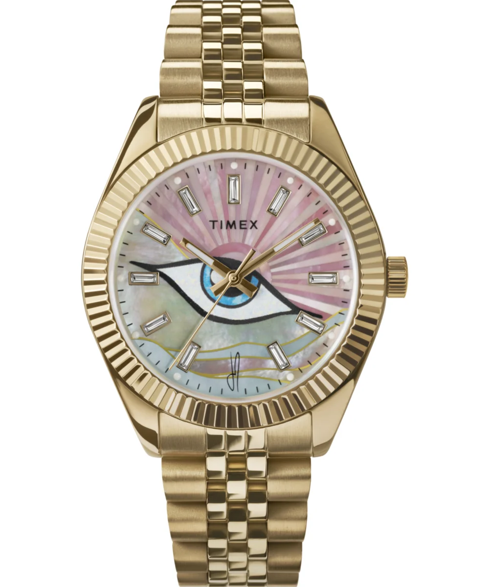 Timex Jacquie Aiche Guiding Light 36mm Stainless Steel Bracelet Watch TW2Y11200JR 36 mm kol saati