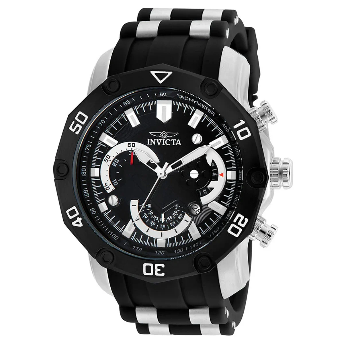 Invicta Pro Diver SCUBA Watch - 50mm. Steel, Black (22797) 50 mm kol saati