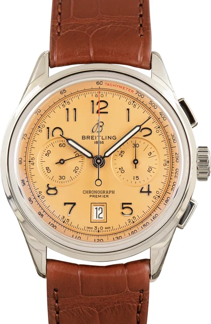 Breitling Premier Chronograph Copper Dial AB0145 kol saati