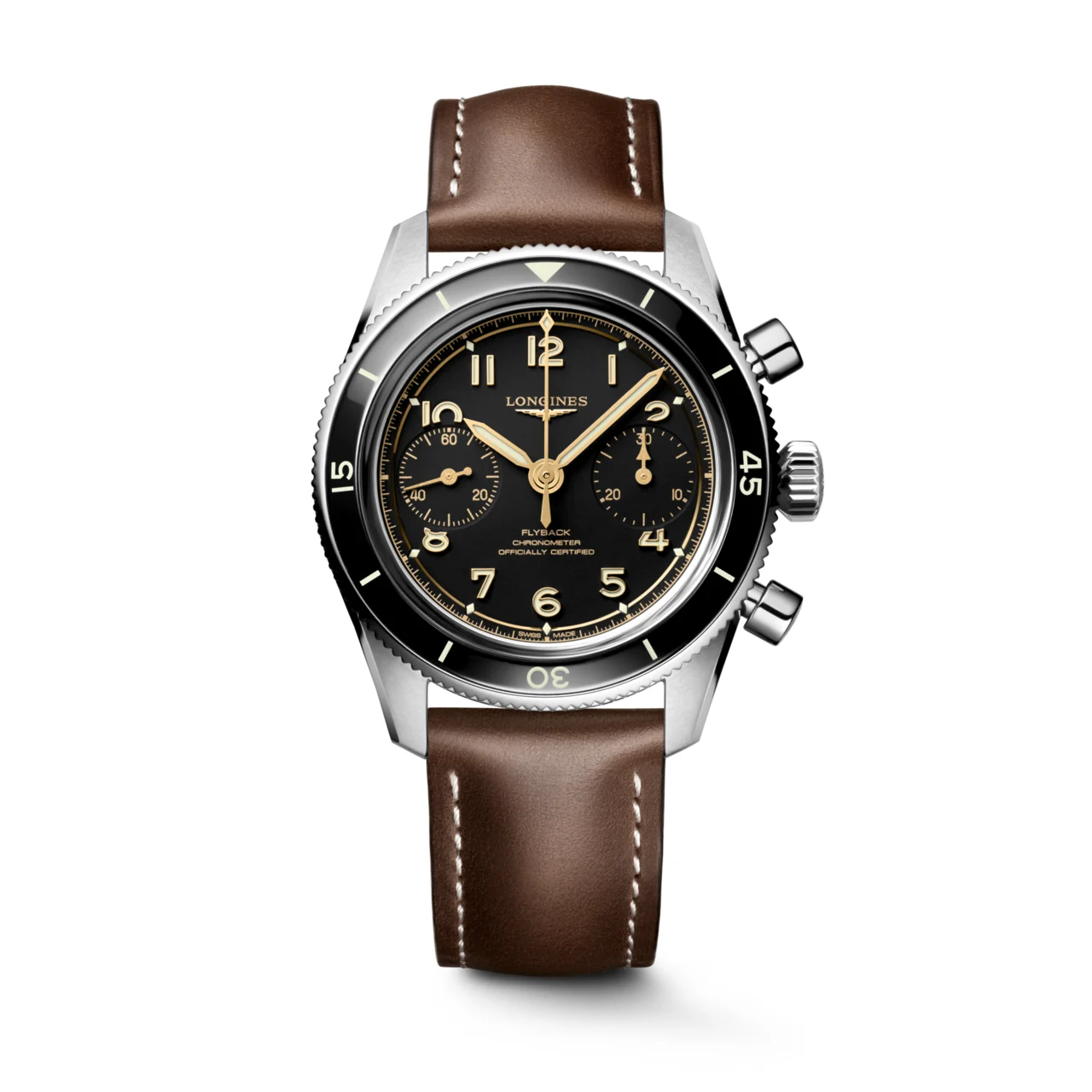 Longines Spirit Pilot Flyback L3.721.4.53.2 39.5 mm kol saati