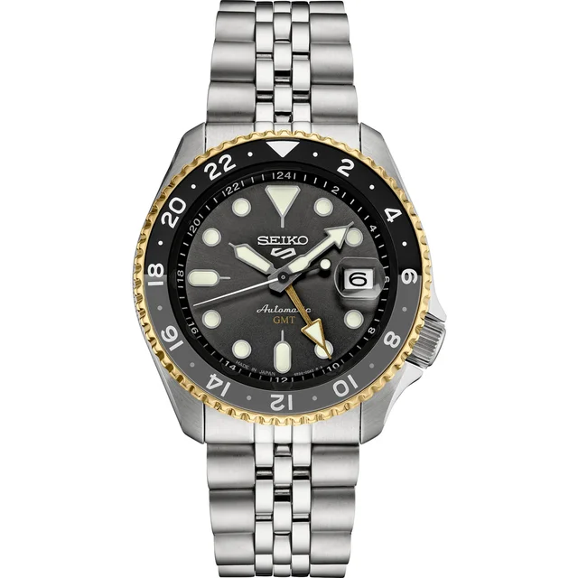 Seiko 5 Sports GMT SSK021 Grey Two-Tone kol saati