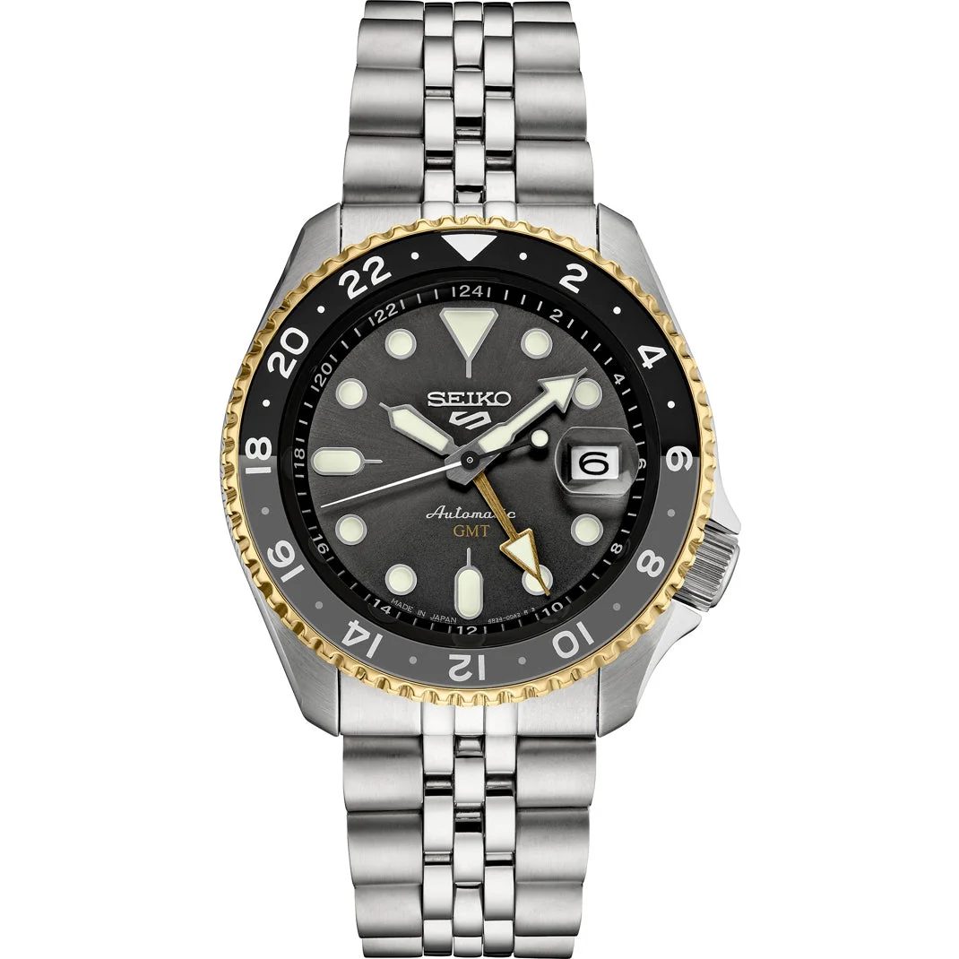 Seiko 5 Sports GMT SSK021 Grey Two-Tone kol saati