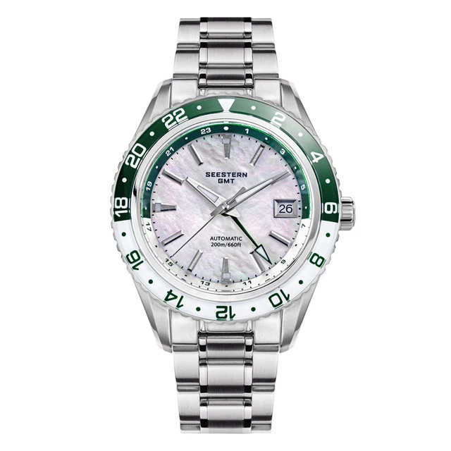 Sugess Seestern S456 GMT Automatic White Pearl Dial Automatic seestern-s456-gmt-automatic-