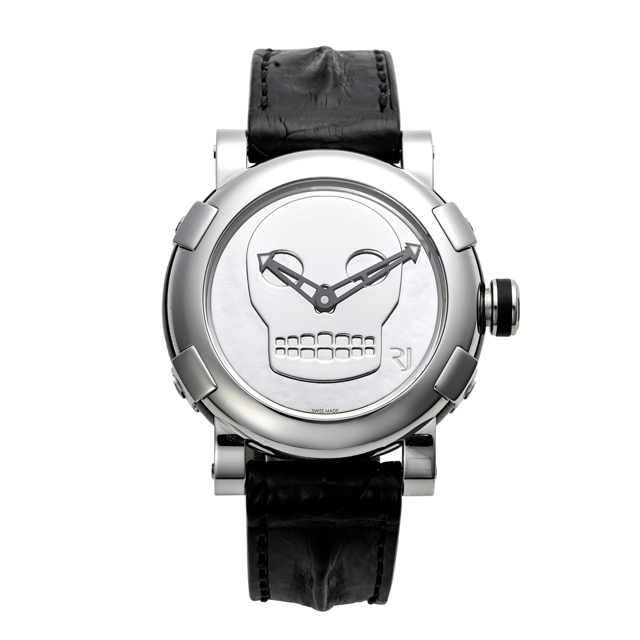 Romain Jerome X John Armleder ROMAIN JEROME X JOHN ARMLEDER REF. RJ.T.AU.AR.001, "ART DNA SKULL", PIECE UNIQUE; STAINLESS STEEL kol saati