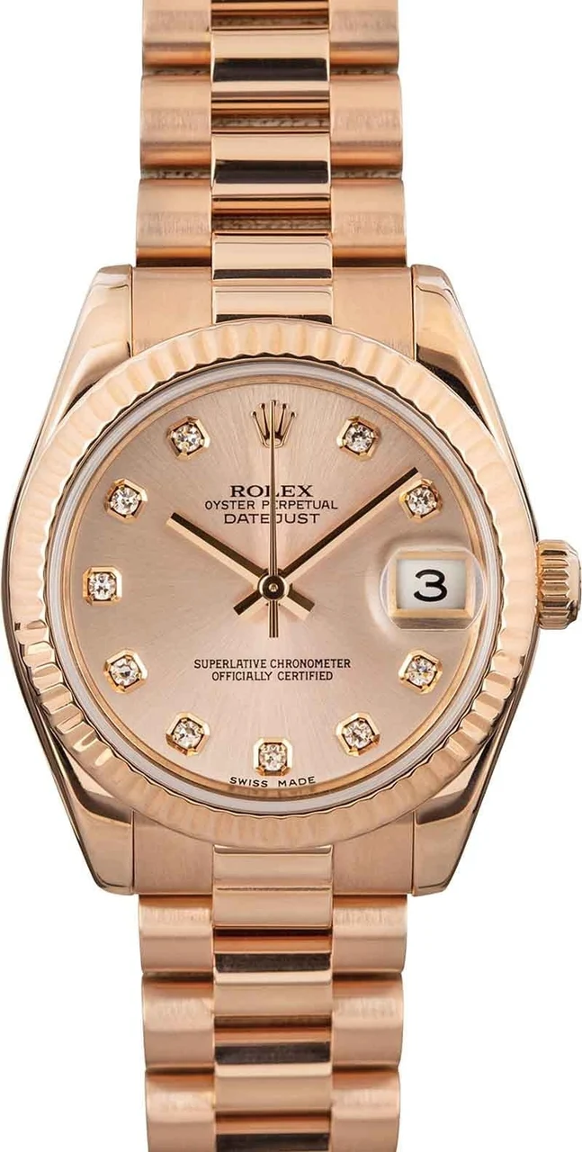 Rolex President 178275 18k Everose Gold kol saati