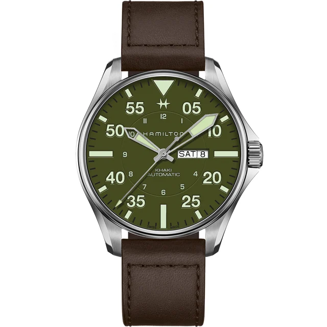 Hamilton Khaki Aviation Pilot Schott NYC - Limited Edition H64735561 kol saati