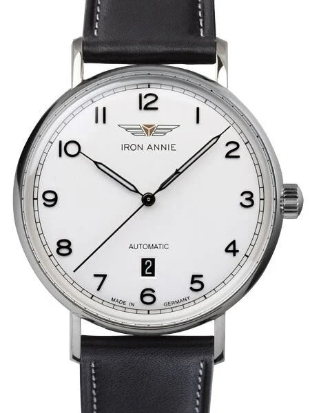 Iron Annie Amazonas Impression Swiss Automatic Dress Watch with White Dial, Date #5954-1 k