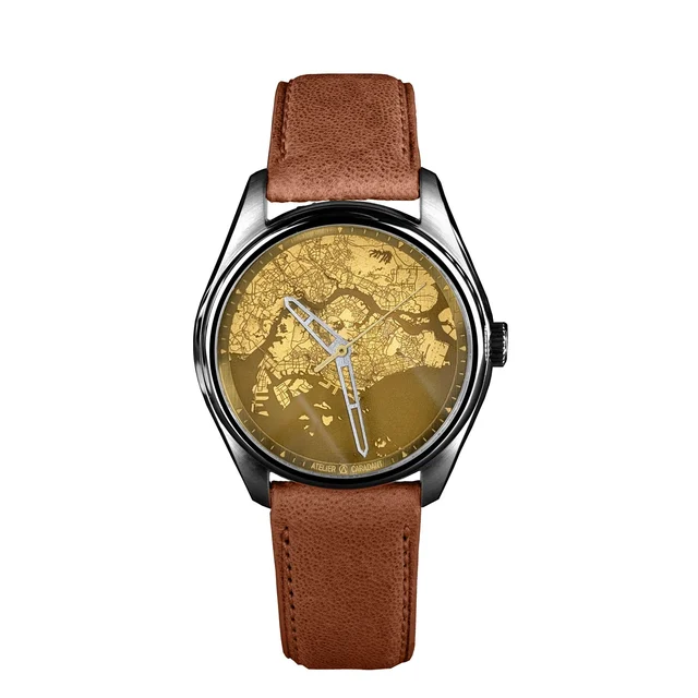 Atelier Caradant Singapore Brass Golden Second kol saati