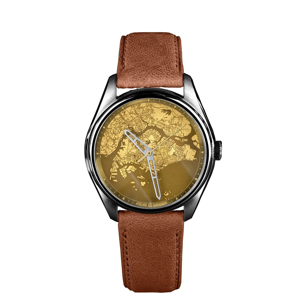 Atelier Caradant Singapore Brass Golden Second 39 mm kol saati