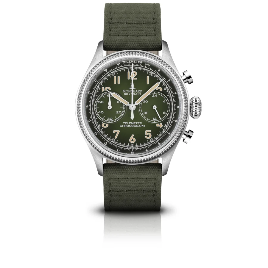 Monchardwatches Telemeter-chrono-green 39 mm kol saati