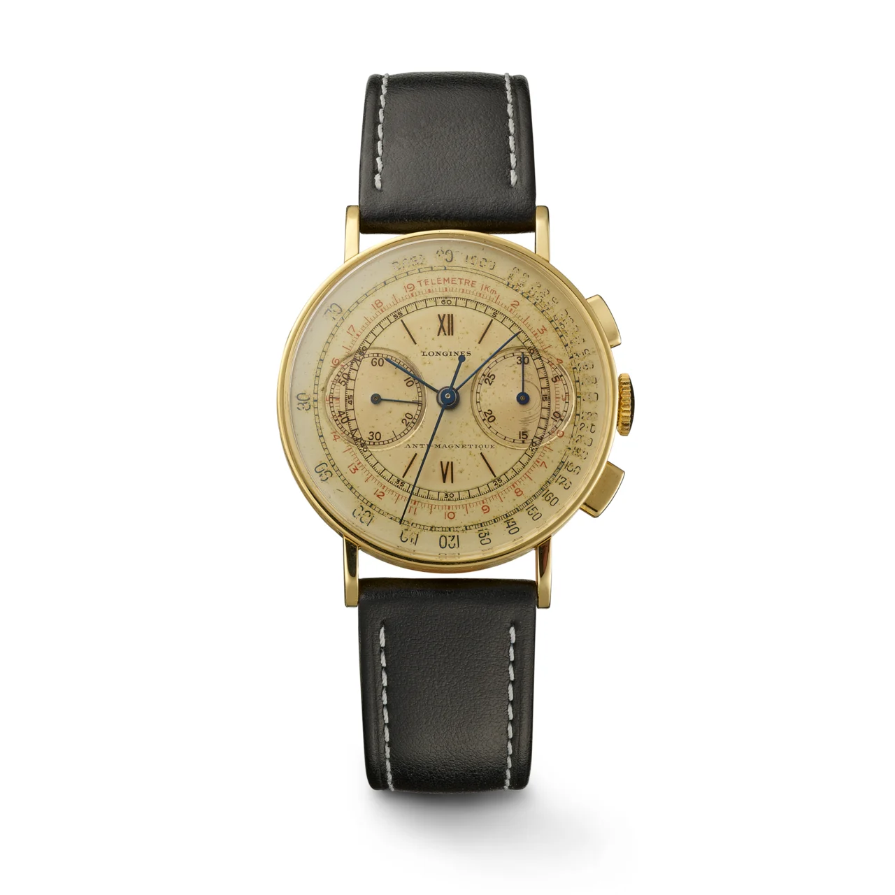 Longines gold flyback chronograph with caliber 13ZN (1940) 4381-5872712 35 mm kol saati
