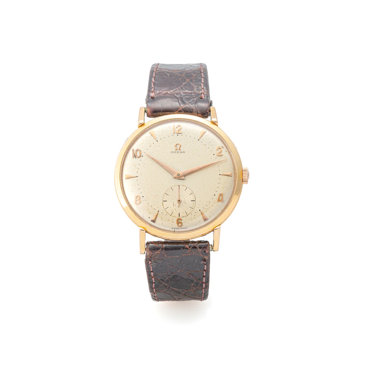 OMEGA OMEGA, REF. 14195, JUMBO, 39 MM., PINK GOLD kol saati