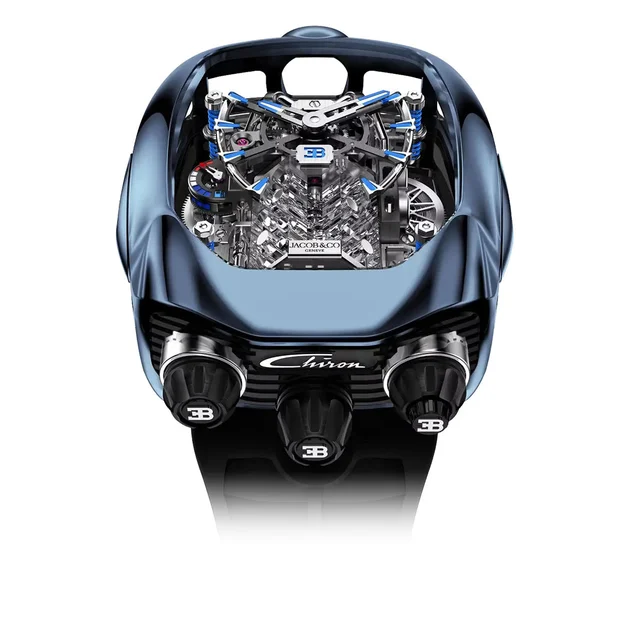 Jacob & Co. Jacob & Co. Bugatti Chiron Tourbillon Titanium Blue BU200.20.AK.AB.B kol saati