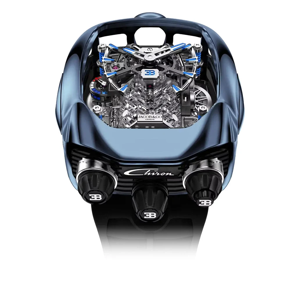 Jacob & Co. Jacob & Co. Bugatti Chiron Tourbillon Titanium Blue BU200.20.AK.AB.B kol saati